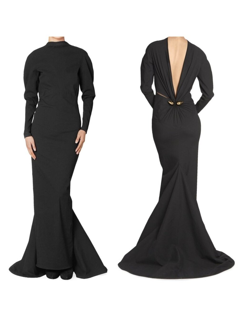 $5360 ALAIA Alaïa Women's Gown Evening Maxi Dress Black Size 38 / US 6 / M